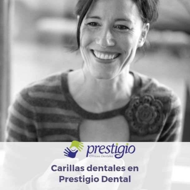 Mujer sonriendo con carillas dentales